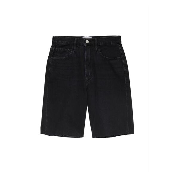 Frame Denim Pants - NWT Frame Denim High Rise Bermuda Inkwell Jean Shorts- Raw Hem Black Denim
